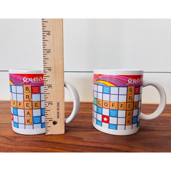 Scrabble Game "Coffee Break / Hot Stuff" Mugs (2) - Picture 12 of 14